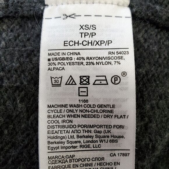 GAP Cardigan Sweater Womens Size XS/S Rayon Blend Gray Blue Striped Color Block - Picture 10 of 11